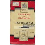 Nottingham : one-inch map of Great Britain - used map Nottingham : one-inch map of Great Britain - used map
