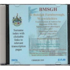 Farnborough Warwickshire Parish register transcripts