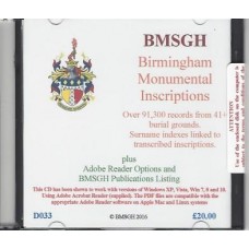 Birmingham Monumental Inscriptions - CD
