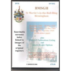 Birmingham St. Martin's Parish Registers - Copies of original register images - DVD