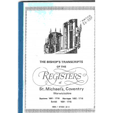 Coventry, St. Michael; Bapt. 1691-1716, Marr. 1692 - 1716, Bur. 1691 - 1715.  - Used