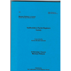 St Nicholas' Church Mavesyn Ridware: Baptisms Marriages Burials 1538-1837  -  Used book