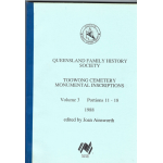 Toowong Cemetery Monumental Inscriptions Volume 3 Portions 11 - 18 - Used book