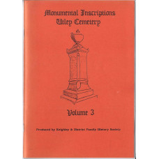 Monumental Inscriptions Utley Cemetery - Used book