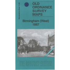 Birminghan (West) 1887: Old Ordnance Survey Maps - coloured - Used