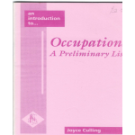 Occupations: a preliminary list - Used book Occupations: a preliminary list - Used book
