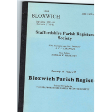 Bloxwich Parish Register Baptisms 1721-91 Burials 1733-91 - Used book