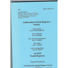 Alton Parish Registers Part II Baptisms 1746-1812 Banns 1769-1808 Marriages 1769-1812 Burials 1769-1812 Cotton Chapel Baptisms 1795-1812 Marriages 1795-1796 - Used book