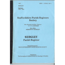 Sedgley Parish Register- Used book Sedgley Parish Register- Used book