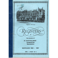Registers of the Church of St, Bartholomew Edgbaston Warwickshire  -   Used