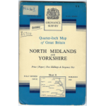North Midlands and Yorkshire : quarter-inch map of Great Britain - Used book North Midlands and Yorkshire : quarter-inch map of Great Britain - Used book