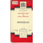 Minehead : one-inch map of Great Britain - used map Minehead : one-inch map of Great Britain - used map