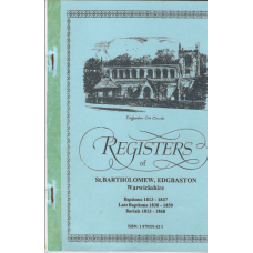 Registers of St.Bartholomew, Edgbaston Warwickshire - Used
