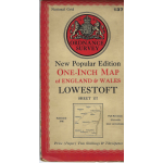 Lowestoft one-inch map of Great Britain - used map Lowestoft one-inch map of Great Britain - used map